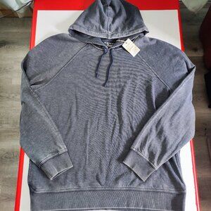 Lucky Brand Venice Burnout pull on hoodie washed grey women's size XXL